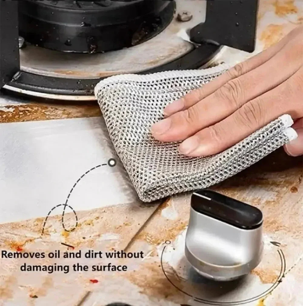 Magic dishcloth made of silver wire 10 pieces