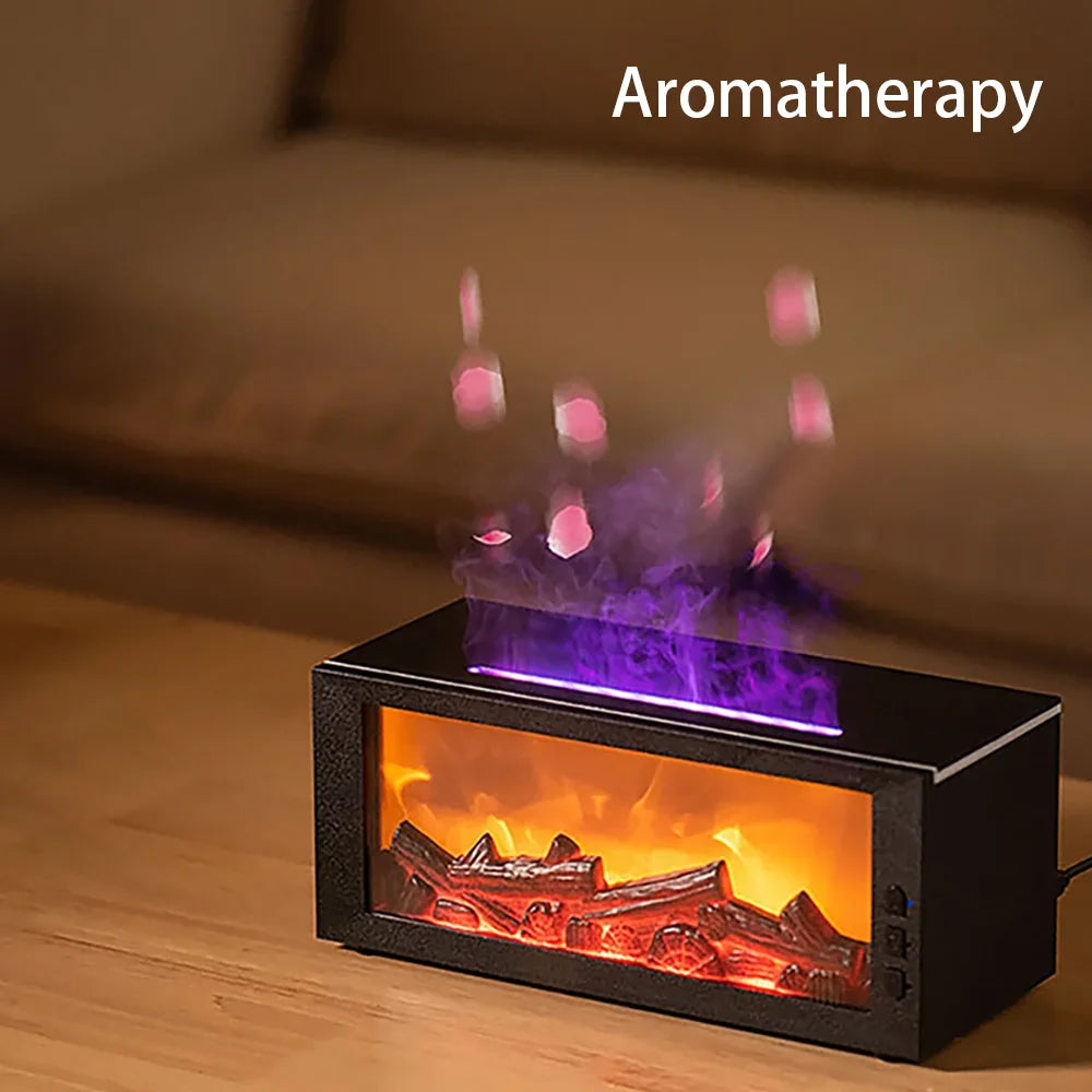 300ml Essential Oil Diffuser with Colorful Flame, Aromatherapy Machine