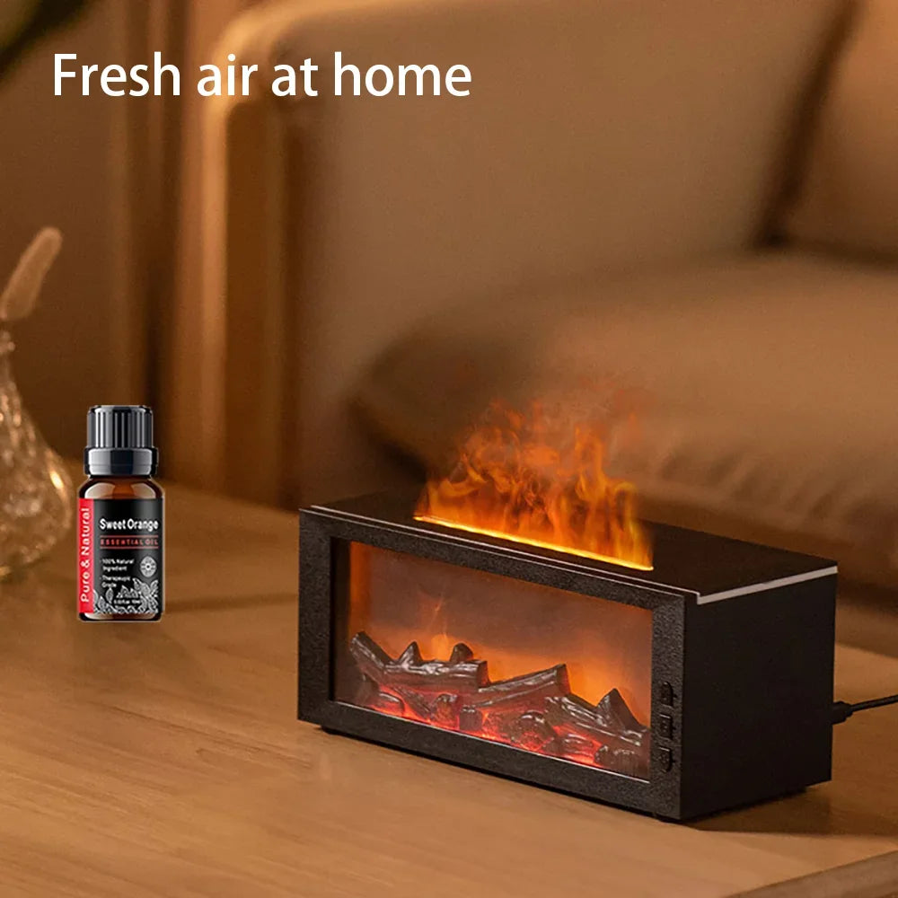 300ml Essential Oil Diffuser with Colorful Flame, Aromatherapy Machine