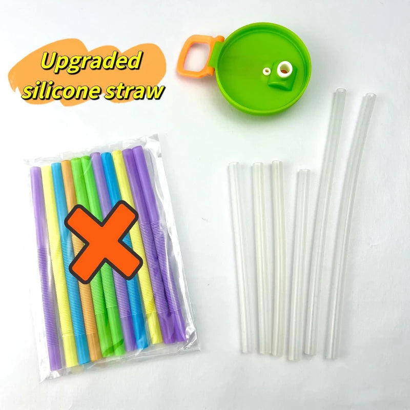 Portable Soda Can Lid and Silicone Straw