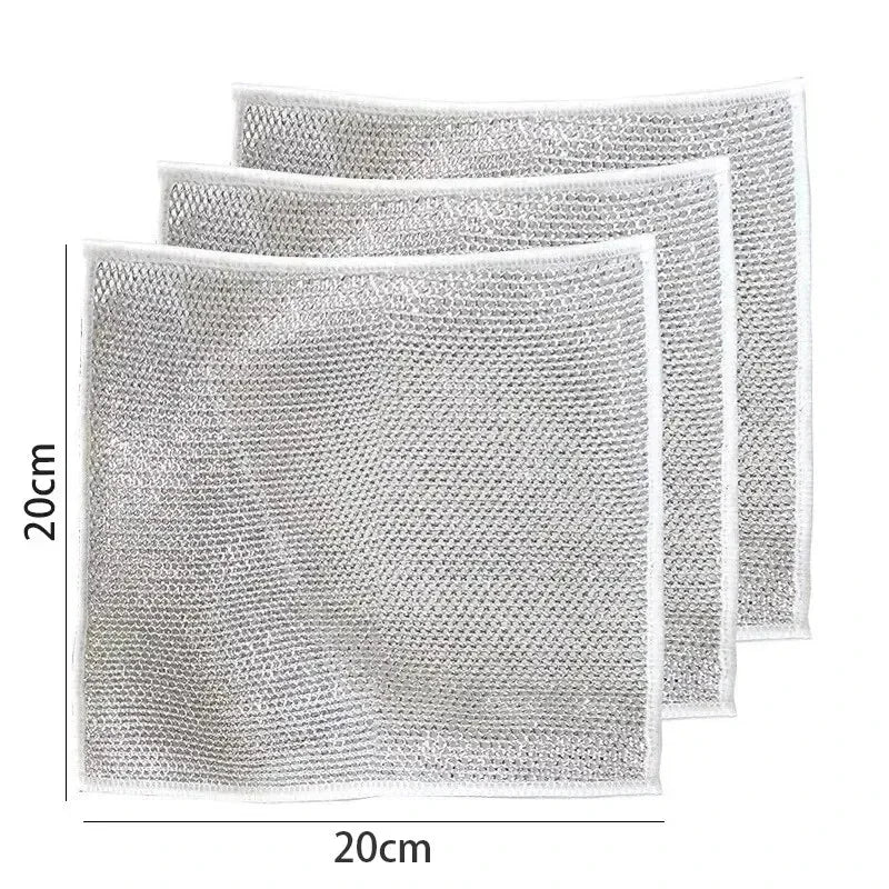 Magic dishcloth made of silver wire 10 pieces