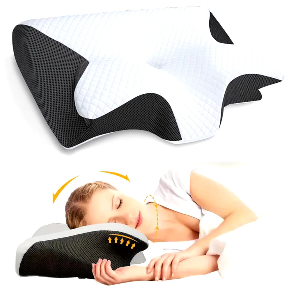 Orthopedic pillow with a memorable butterfly effect