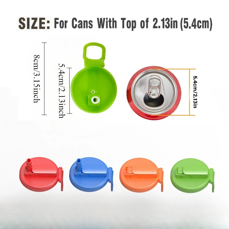 Portable Soda Can Lid and Silicone Straw