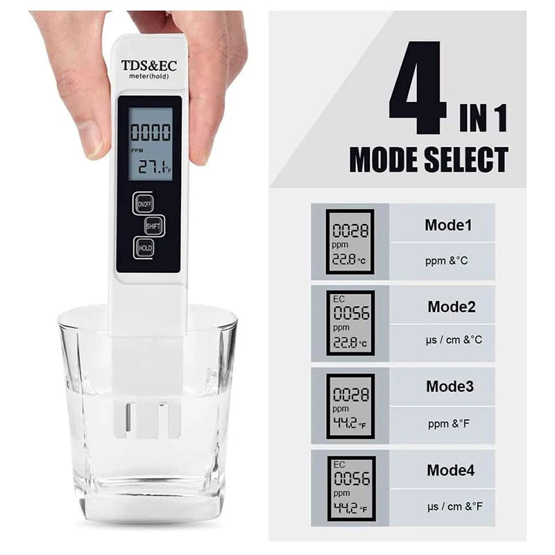 Digital Water Quality Tester TDS EC Meter