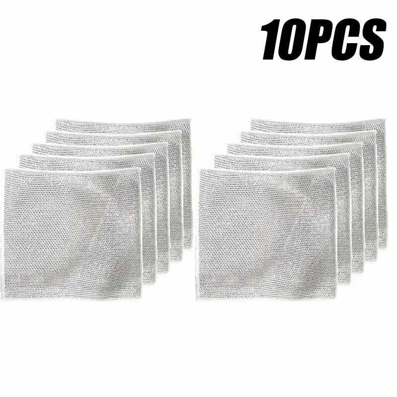 Magic dishcloth made of silver wire 10 pieces