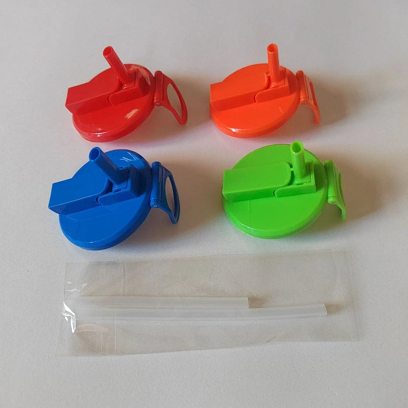 Portable Soda Can Lid and Silicone Straw