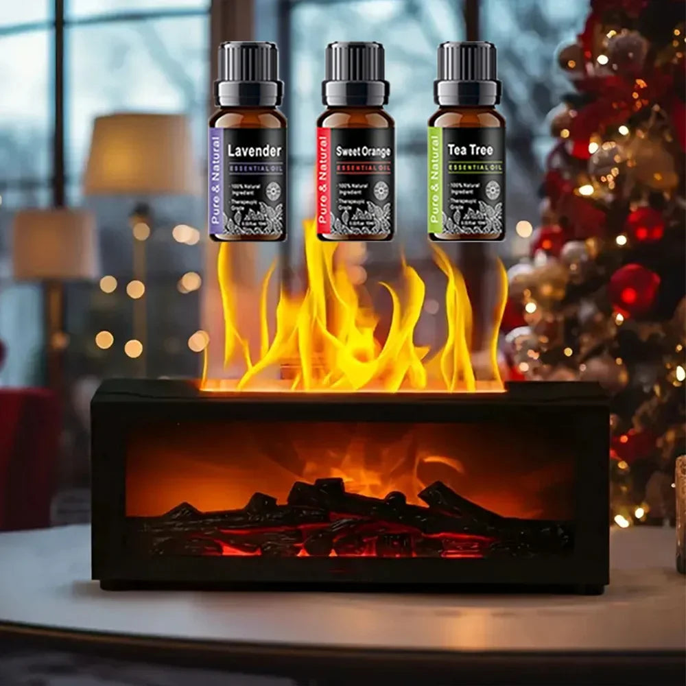 300ml Essential Oil Diffuser with Colorful Flame, Aromatherapy Machine