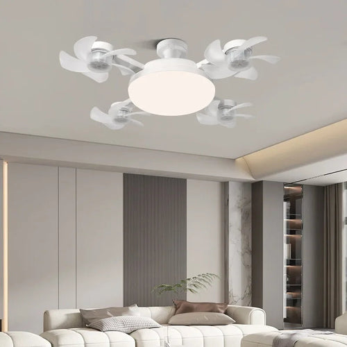 LED Ceiling Fan with Light — Foldable Blades & Remote Control
