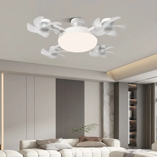 LED Ceiling Fan with Light — Foldable Blades & Remote Control