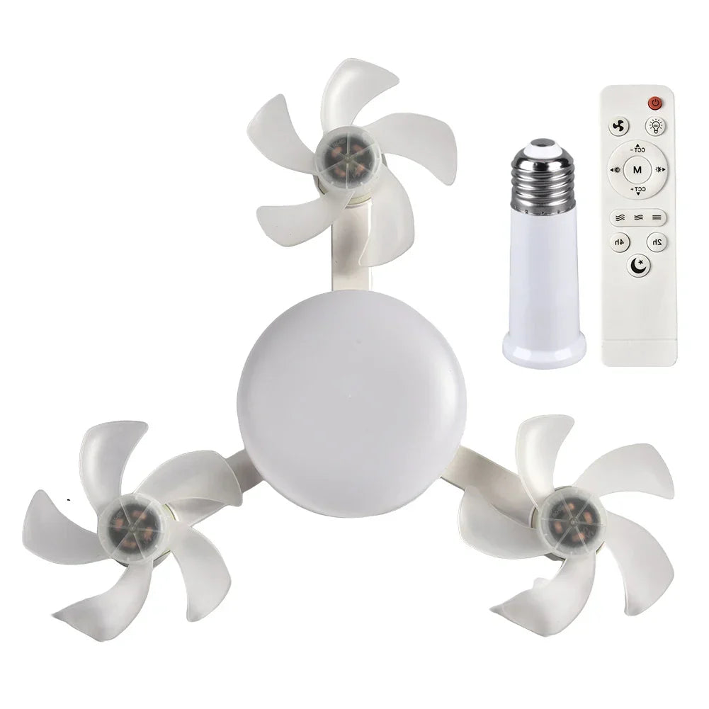 LED Ceiling Fan with Light — Foldable Blades & Remote Control