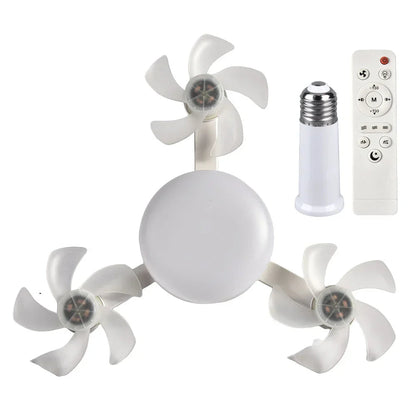 LED Ceiling Fan with Light — Foldable Blades & Remote Control
