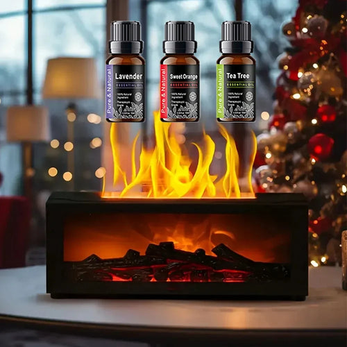 300ml Essential Oil Diffuser with Colorful Flame, Aromatherapy Machine