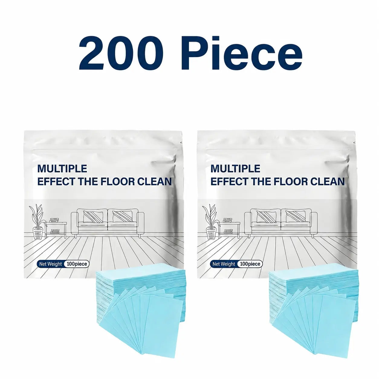 Floor Cleaning Tablets — Multi-Surface Antibacterial, 200 Pack